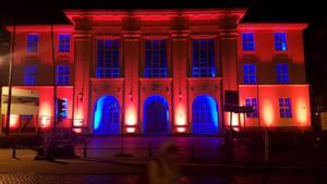 Lichtkunstprojekt am alten Runge-Gymnasium 2017