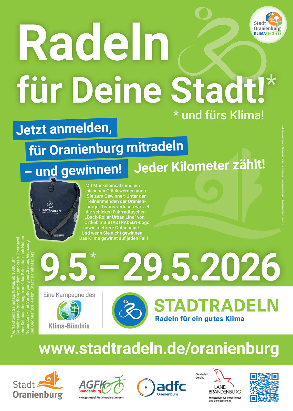 Stadtradeln 2026 vom 9. bis 29. Mai (Plakat)