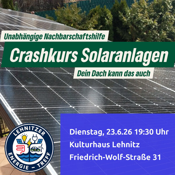 Crashkurs Solaranlagen beim Lehnitzer Energie-Treff