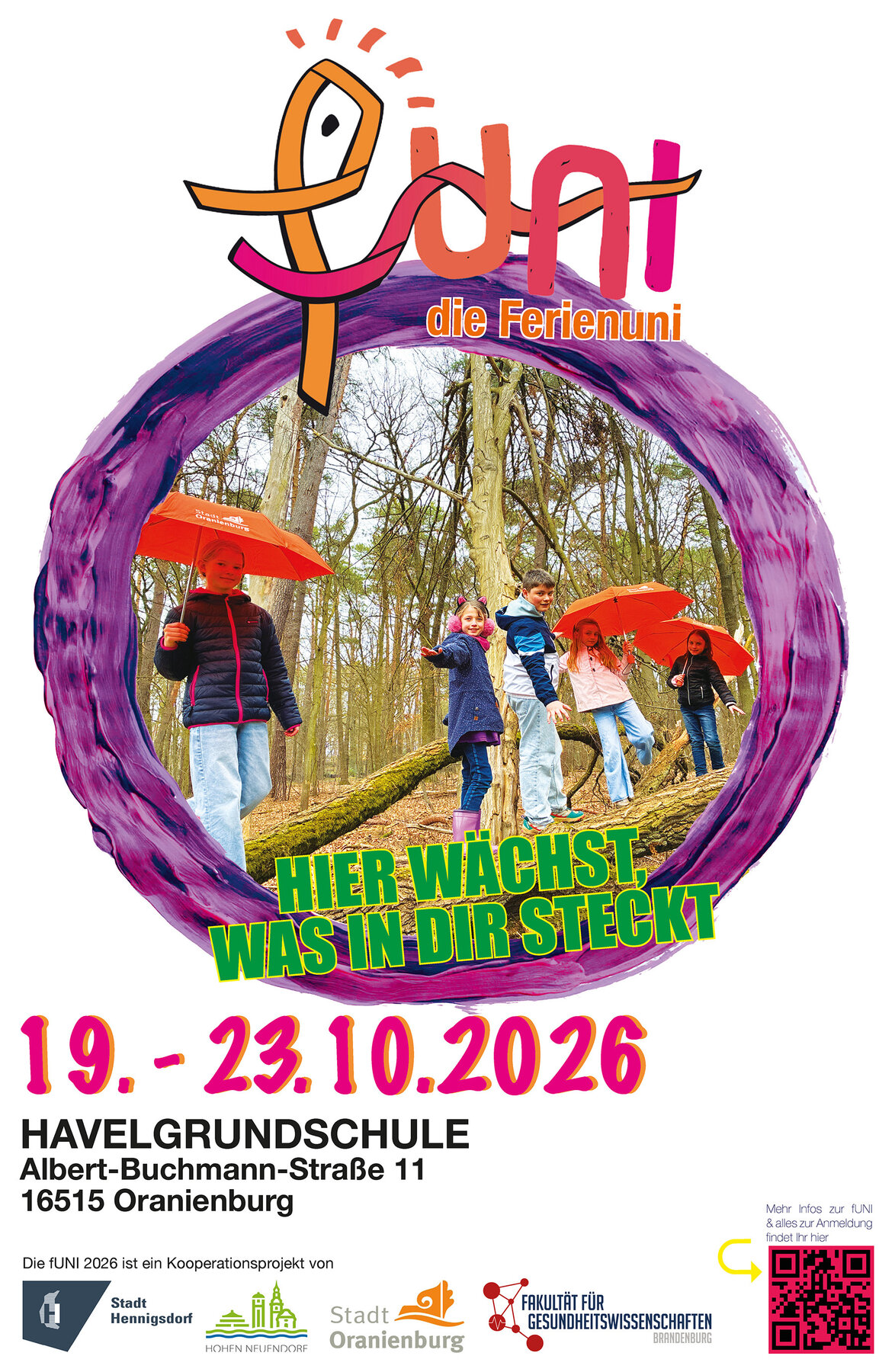 &raquo;fUNI&laquo; 2026 in den Herbstferien (Plakat)