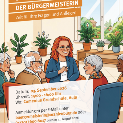 Seniorensprechstunde der B&uuml;rgermeisterin am 3. September