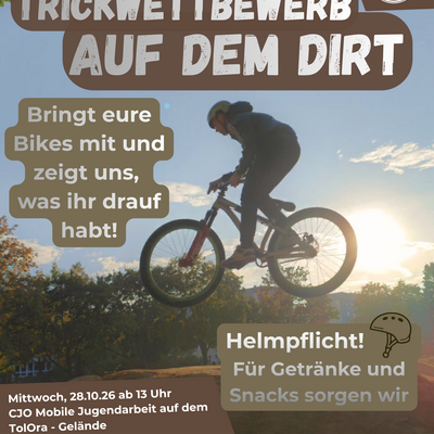 Trickwettbewerb auf dem Dirt am 28.10.2026 in Oranienburg