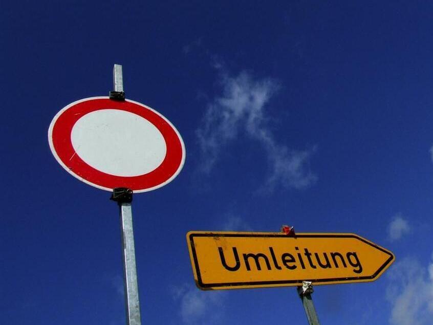 Symbolbild Umleitung Bauarbeiten