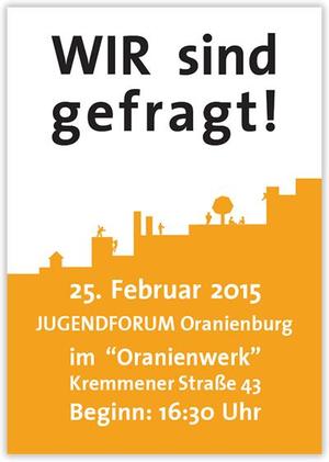 Jugendforum Plakat Wir sind gefragt!