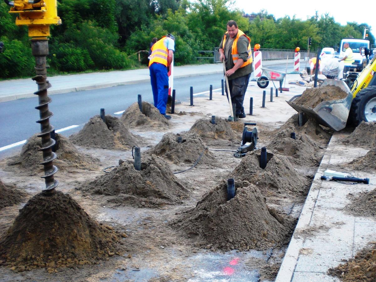 Schneckenbohrung zur systematischen Bombensuche in Oranienburg