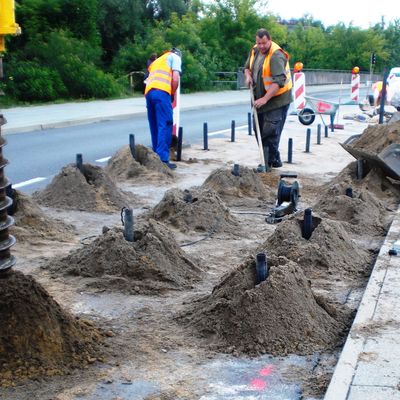 Schneckenbohrung zur systematischen Bombensuche in Oranienburg