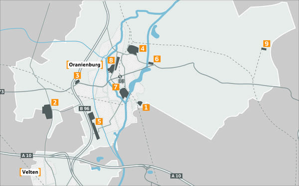 Grafik Gewerbegebiete Oranienburg