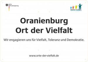 Schild Ort der Vielfalt