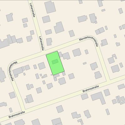 Lageplan des Baugrundst&uuml;cks Mendelssohnstra&szlig;e 8
