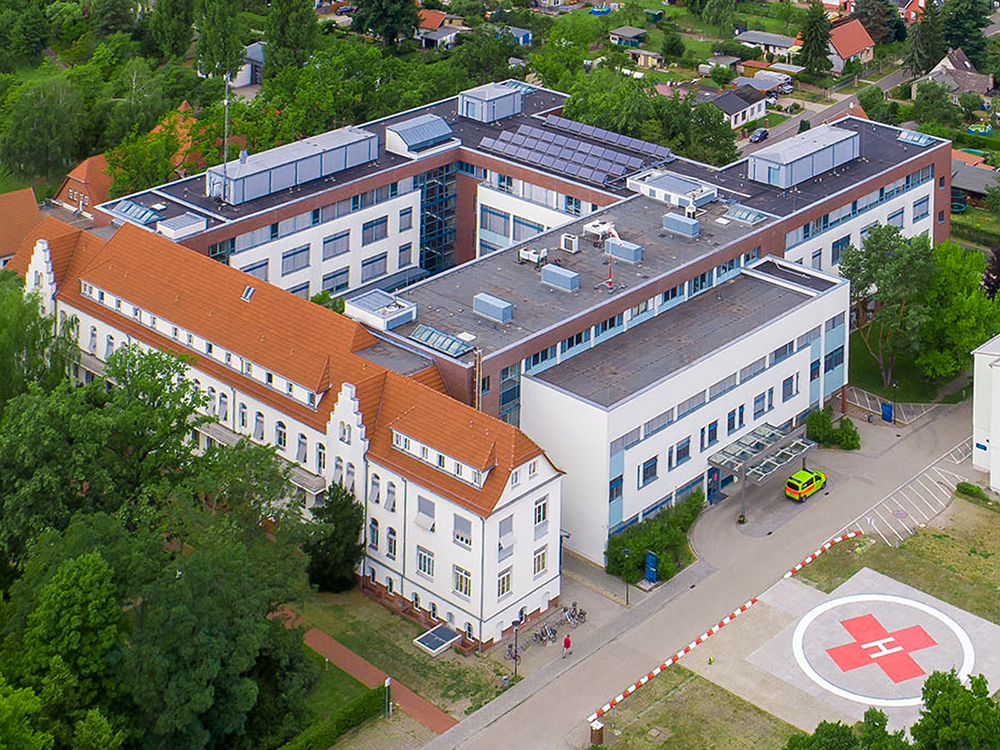 Oberhavel Kliniken - Die Oranienburger Klinik aus der Vogelperspektive
