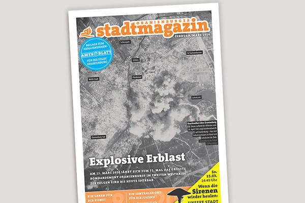 Titel des Oranienburger Stadtmagazins (Februar/M&auml;rz 2020)