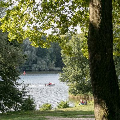 Wei&szlig;er Strand am Lehnitzsee (Foto: Frank Sperling)