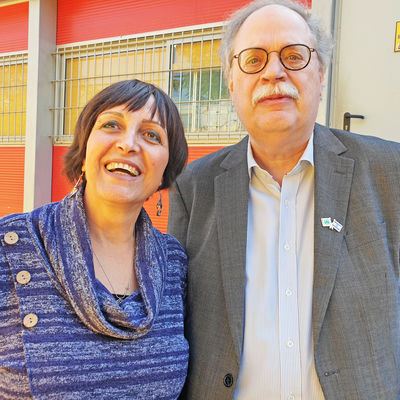 Die eigentlichen Urheber der aktuellen Ann�herung zwischen Oranienburg und Kfar Jona: Dieter Starke, Schulleiter des Georg-Mendheim-Oberstufenzentrums, und Malka Chalutz, Schulleiterin der Isch-Schalom-Highschool in Kfar Jona, unterhalten bereits eine aktive Schulpartnerschaft.