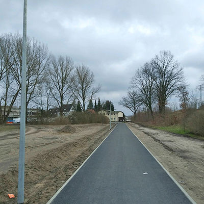 Der neue Radweg zwischen Speyerer und Bernauer Stra�e