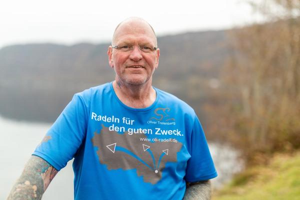 Oliver Trelenborg ist fast drei Monate im Jahr mit seinem Rad auf Tour,