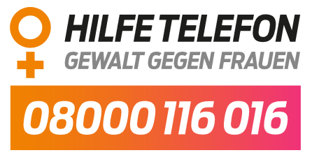 Hilfetelefon bei Gewalt gegen Frauen: 08000 116 016