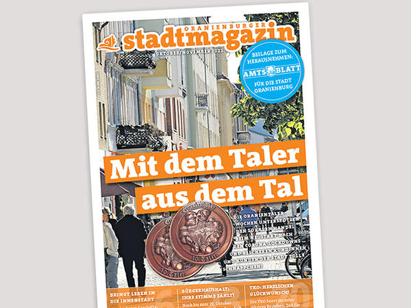 Das Oranienburger Stadtmagazin mit dem Amtsblatt f&uuml;r Oktober und November 2021.