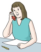 Leichte Sprache Telefonistin Ansprechpartner