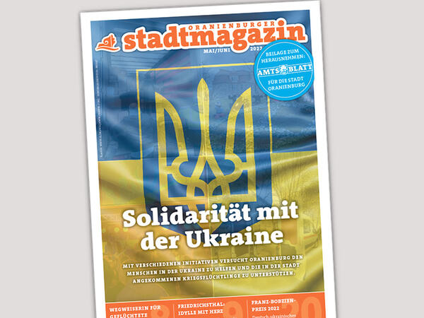 Titelseite des Oranienburger Stadtmagazins Mai/Juni 2022