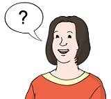 Leichte Sprache Frau mit Sprechblase
