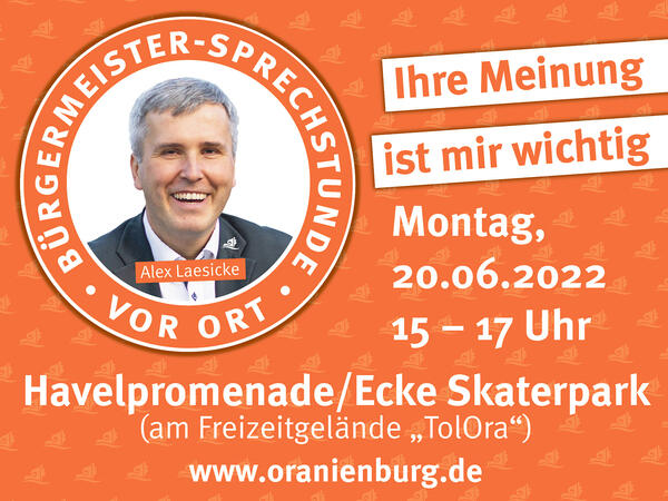Die n�chste Sprechstunde des B�rgermeisters unter freiem Himmel