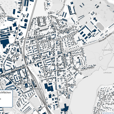 Ausschnitt aus dem Brandenburger Solaratlas: Blick von oben auf die Oranienburger Innenstadt (Juni 2022)