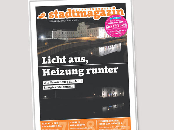 Titelseite des Oranienburger Stadtmagazins vom Oktober 2022 (Meldung)