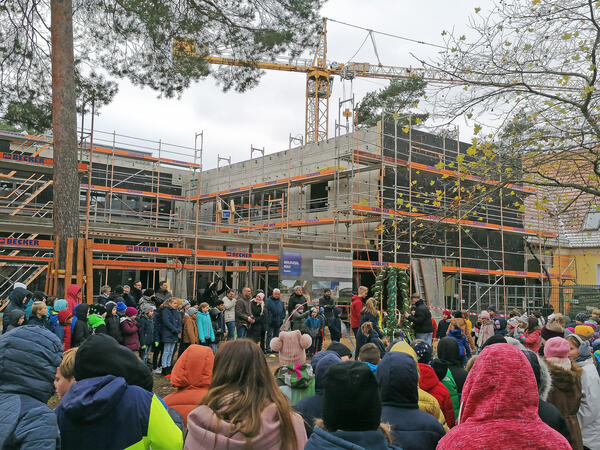 Richtfest am 18.11.2022 an der Friedrich-Wolf-Grundschule in Lehnitz
