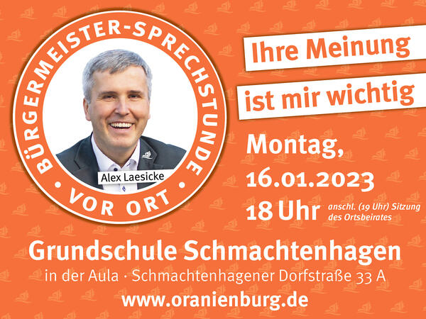 B�rgermeister-Sprechstunde am 16.01.2023 in Schmachtenhagen