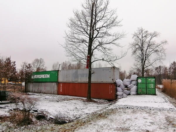 Die R�umstelle am �Weg zur Biberfarm�.