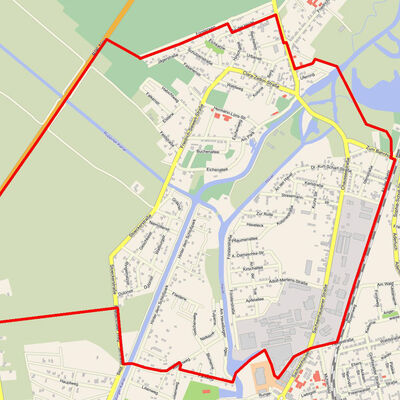 Dieser 1.000-Meter-Sperrbereich tritt am 22.03.2023 in Kraft, wenn es sich bei dem Fund am Weg zur Biberfarm um einen Bombenblindg&auml;nger handelt und dieser entsch&auml;rft werden muss.