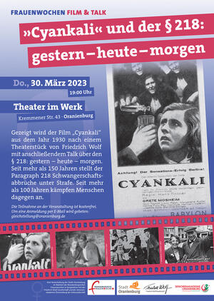 &raquo;Cyankali&laquo; und der &sect; 218: gestern - heute - morgen (Plakat)