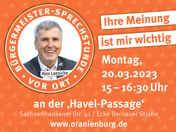 B�rgermeister-Sprechstunde am 20.03.2023