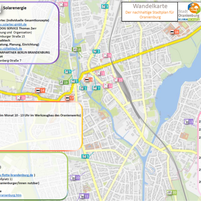 Wandelkarte - der nachhaltige Stadtplan f&uuml;r Oranienburg
