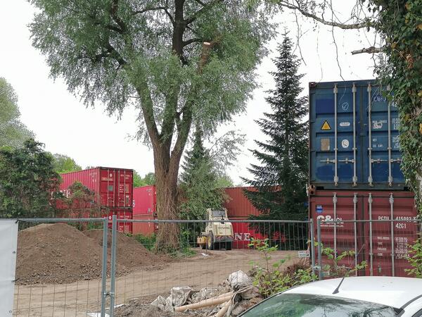 Die hier am Oranienburger Pankeweg freigelegte Bombe hat keinen intakten Z�nder mehr, wie der KMBD am 22.08. festgestellt hat - eine Entsch�rfung muss somit zum Gl�ck nicht stattfinden.