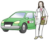 Leichte Sprache Pflegedienst mit Auto