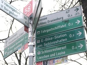 Knotenpunktwegweisung in Oranienburg