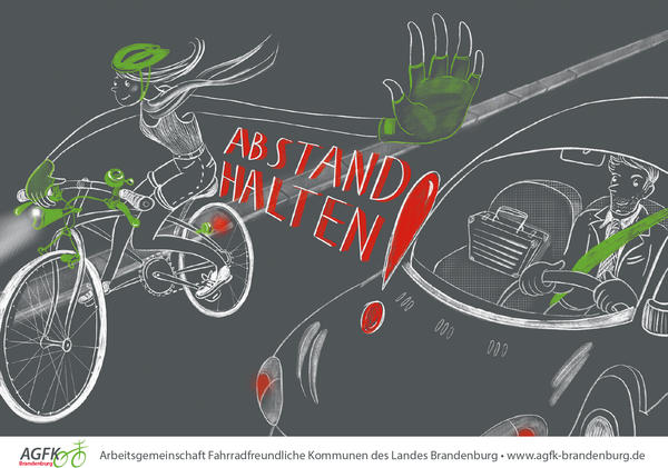 Plakatmotiv der Verkehrsischerheitskampagne der AGFK BB 2018