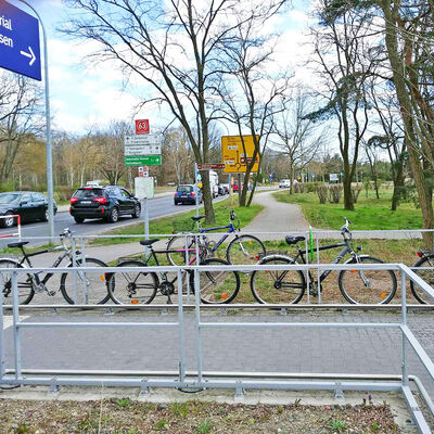 Am Bahnhof Sachsenhausen wird eine neue Fahrrad-Abstellanlage geplant