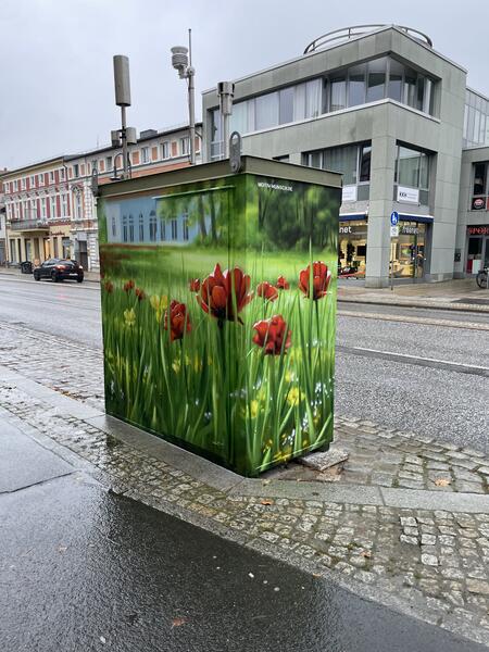Dieser Container steht in der Bernauer Stra�e und misst die Luftqualit�t.
