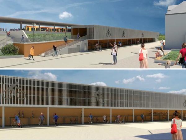 Planungszeichnung Fahrradparkhaus Oranienburg