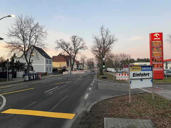 Kampfmittelsuche in der Chausseestra�e in Oranienburg-Sachsenhausen: Die Arbeiten konnten inzwischen beendet werden.