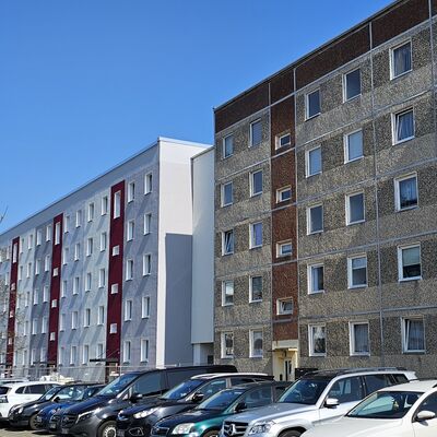 WOBA-Bl&ouml;cke in der Villacher Stra&szlig;e