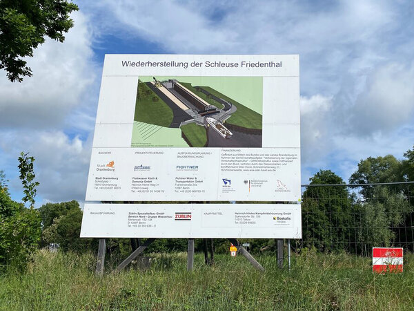 Der Baubeginn f�r die neue Schleuse Friedenthal ist f�r Oktober vorgesehen.